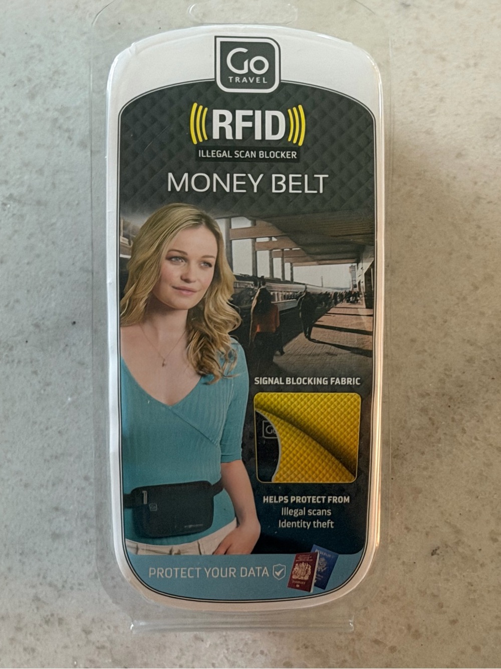 Go Travel RFID Money Belt - black